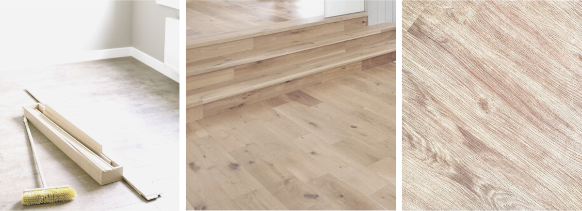 Professional floor fitters at work